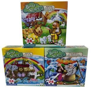 5 for $25| 3 Bible‎ puzzles Noah’s Ark & Moses Parting the Red Sea LPF